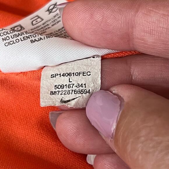 Men's Nike Golf Tour Performance Dri Fit Coral Polo Shirt Large - Picture 3 of 5